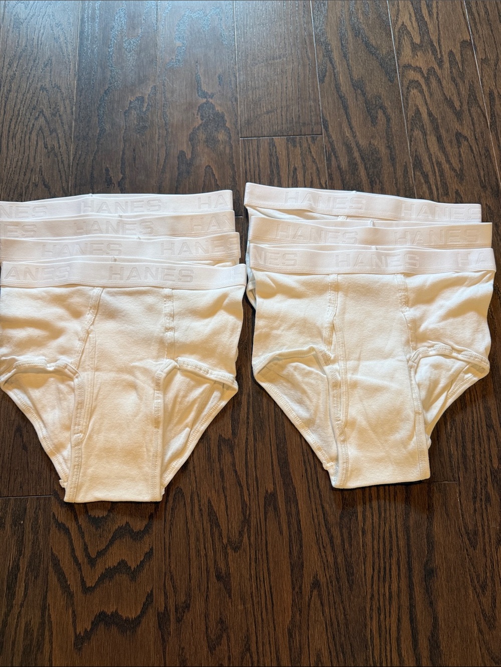 Hanes White Men's Briefs with Branded Waistband